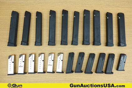 ProMag, SGM, S&W, Etc. 9 mm, .45 ACP, 40 S&W, Etc. Magazines. Excellent. Five 24 Round .45 ACP
