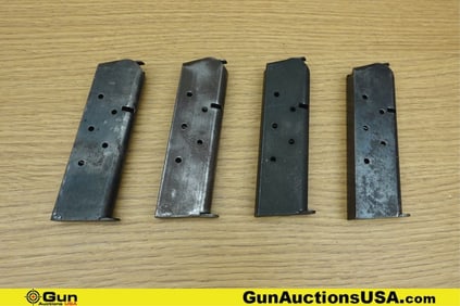 Military Surplus .45 AUTO COLLECTOR'S Magazines. Good Condition. Four-1911 .45 AUTO MAGAZINES. .