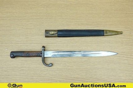 German, Etc. COLLECTOR'S Bayonet, Etc. . Very Good. WWI German GEW 98 MAUSER Bayonet, with Hooked