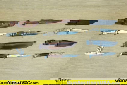 Schrade, Cutco, Etc. Knives . Good Condition. Five- Fixed Blade Knives and One- Folding Knife. .