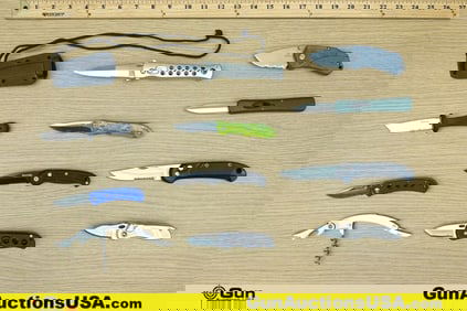 Gerber, Cold Steel, Etc. Knives, Cork Screw.. Excellent. ; 1-Gerber Folding Knife, 1-Cold Steel Neck