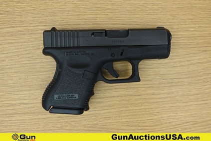 Glock 26 9mm Pistol. Very Good. 3.25" Barrel. Shiny Bore, Tight Action Semi Auto GEN 3, with a Three