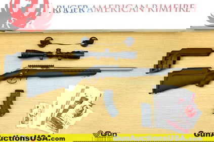 Ruger AMERICAN .17 HMR THREADED BARREL Rifle. Very Good. 46" Barrel. Shiny Bore, Tight Action Bolt