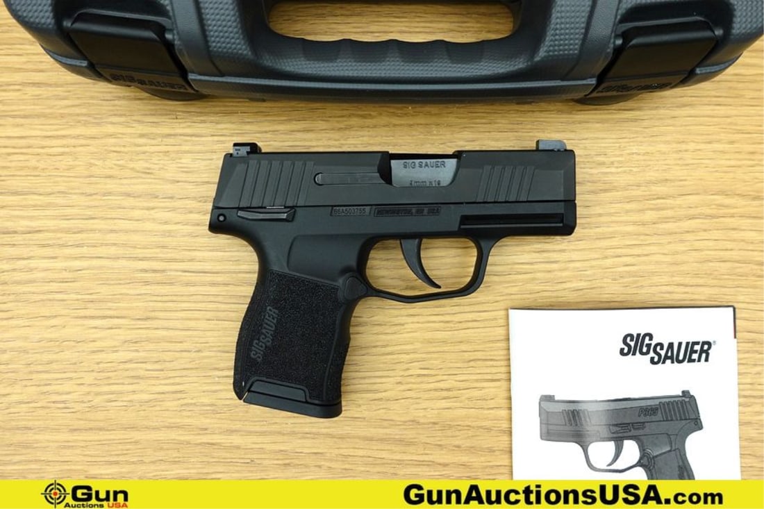 SIG SAUER P365 9MM Pistol. Very Good. 3" Barrel. Shiny Bore, Tight Action Semi Auto Features a: SIG SAUER P365 9MM Pistol. Very Good. 3" Barrel. Shiny Bore, Tight Action Semi Auto Features a Blackened Steel Slide, Black Polymer Frame, Adjustable Front and Rear Nite Sights, Crisp Single Stage Tri