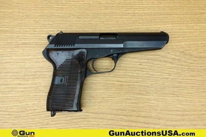 CZ BRNO 52 7.62 TOK Pistol. Very Good. 4.5" Barrel. Shiny Bore, Tight Action Semi Auto Features
