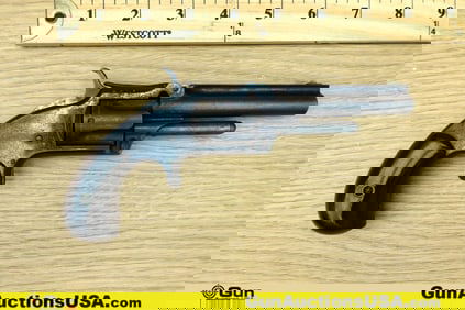 S&W 1 1/2 SECOND ISSUE .32 RF Revolver. Fair Condition. 3.5" Barrel. Features UNIQUE TOP BREAK