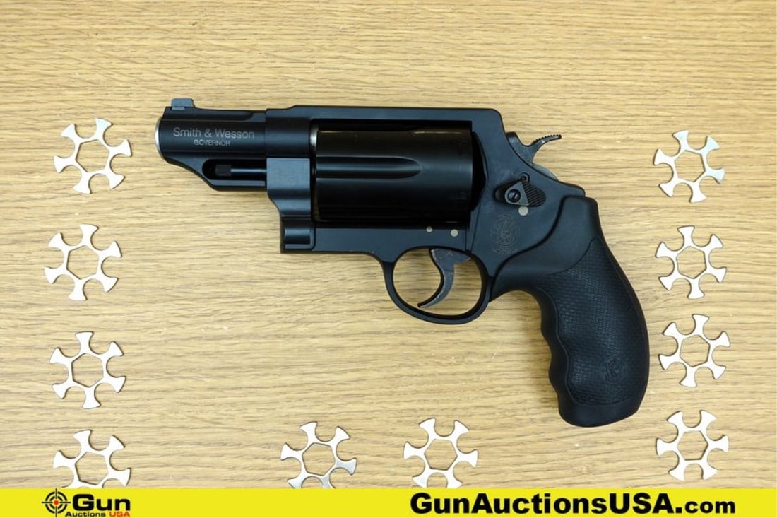 S&W GOVERNOR .45 COLT-.45 ACP-.410 2 1/2" Revolver. Excellent. 2.75" Barrel. Shiny Bore, Tight: S&W GOVERNOR .45 COLT-.45 ACP-.410 2 1/2" Revolver. Excellent. 2.75" Barrel. Shiny Bore, Tight Action This versatile revolver combines power and adaptability, chambering .45 Colt, .45 ACP, and .410 sh