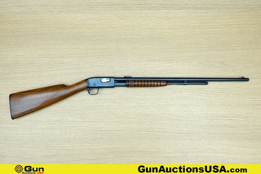 REMINGTON 12 .22 S-L-LR JEWELED BOLT Rifle. Excellent. 22" Barrel. Shiny Bore, Tight Action Pump: REMINGTON 12 .22 S-L-LR JEWELED BOLT Rifle. Excellent. 22" Barrel. Shiny Bore, Tight Action Pump Action BEAUTIFULLY BLUED Finish, Adjustable Front and Rear Sight, Tube Fed Magazine, Walnut Stock, with