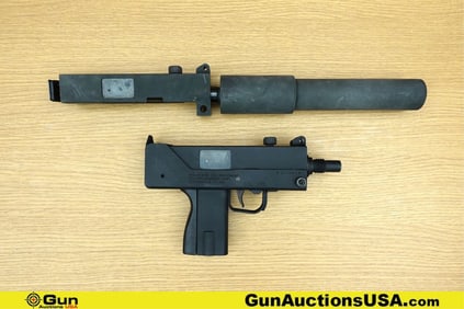 MILITARY ARMAMENT CORP INGRAM M10A1 9MM/45 ACP THREADED BARREL Pistol. Very Good. 6" Barrel. Shiny