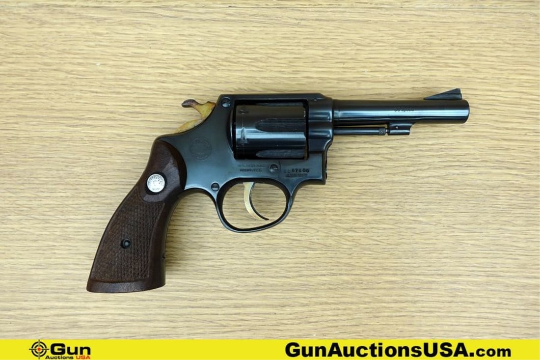 TAURUS ARMAS 80 .38 SPECIAL Revolver. Good condition, Normal Handling Marks, Scattered Spotting: TAURUS ARMAS 80 .38 SPECIAL Revolver. Good condition, Normal Handling Marks, Scattered Spotting and/or Pitting. 4" Barrel. Features a Six Shot Fluted Cylinder, Case Colored Trigger and Hammer, Blacken
