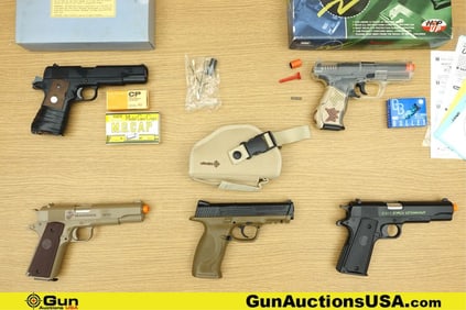 UHC, Leapers, Etc. M&P, Z311 Zombie EZTerminator, SPO2, Etc. Airsoft Pistols, Holster. Good