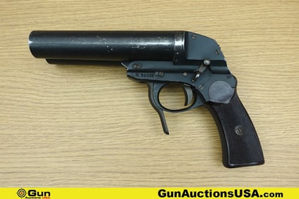 ERMA L 26.5MM COLLECTOR'S Flare Pistol . Very Good. 6.5" Barrel. Single Shot-SXS ORIGINAL CONDITION!