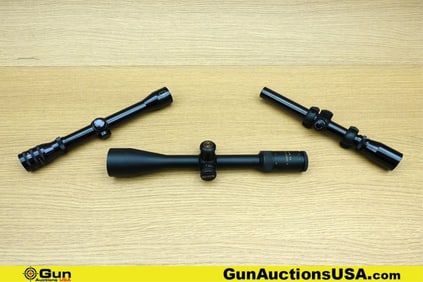 Simmons, Bushnell, Kassnar Scopes. Good Condition. One Simmons 6-24x44 Scope, Side Focus Rifle