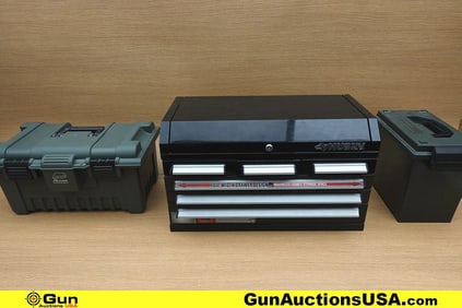 LOCAL PICK UP ONLY, Husky, MTM, Plano Tool Box, Range Box, Ammo Can. Good Condition. One