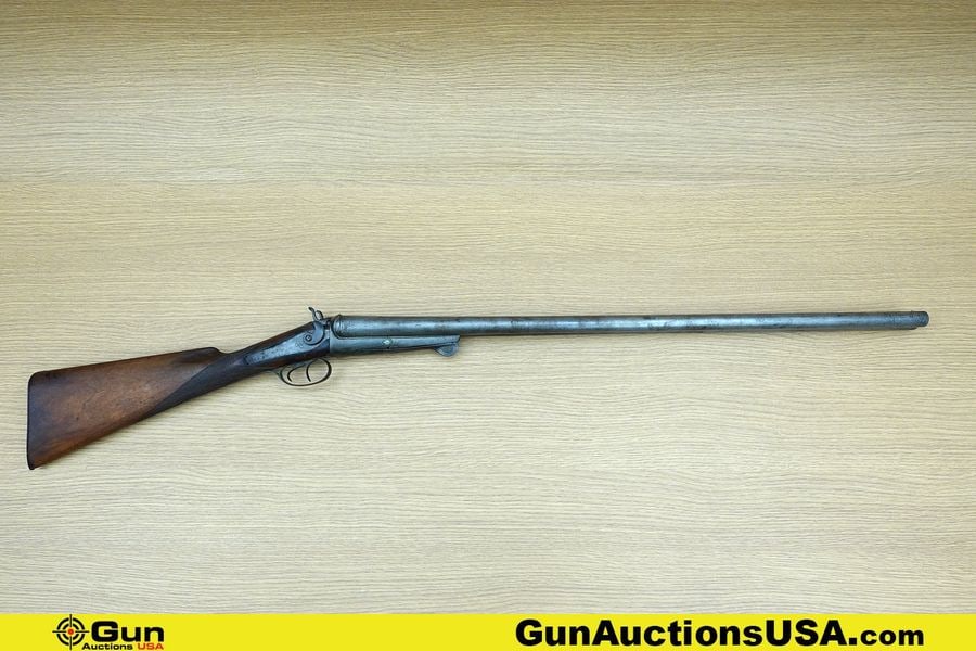 W. RICHARDS 10 Ga. Shotgun. Needs Repair. 32" Barrel. Break Action SXS ORIGINAL PATINA-Features a: W. RICHARDS 10 Ga. Shotgun. Needs Repair. 32" Barrel. Break Action SXS ORIGINAL PATINA-Features a Cast Steel Receiver, Dual Rabbit Ear Exposed Hammers, Front Bead Sight, Dual Trigger, La Faucheux Styl