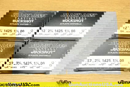 Black Aces 12 Ga. Ammo. 100 Rds of 2 3/4" 00 Buck.. (77005) (GSCU59)