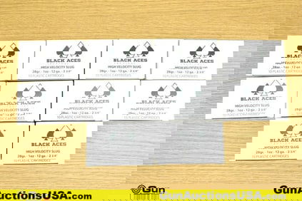Black Aces 12 Ga. Ammo. 100 Rds of 2 3/4" Slugs. . (76999) (GSCT74)