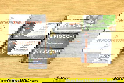 REM, Aguila, WIN, Etc. .380 ACP Ammo. 520 Total Rounds of .380 ACP in Assorted Grain Weights and