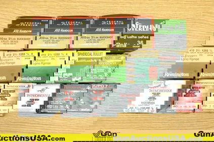 FED, WIN, REM, Etc. Super-X, Etc. .410 ga. Ammo. 190 Total Rounds of.410 ga. in Assorted Shell