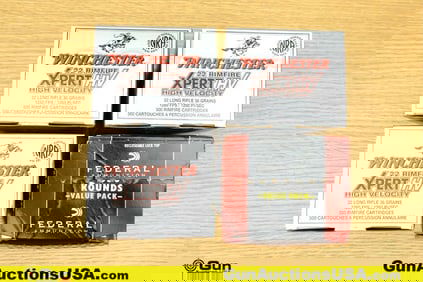 Winchester, Federal XPERT HV, Etc. .22LR Ammo. Approx. 2050 Rds, 36 Gr. . (76899) (GSCU89)