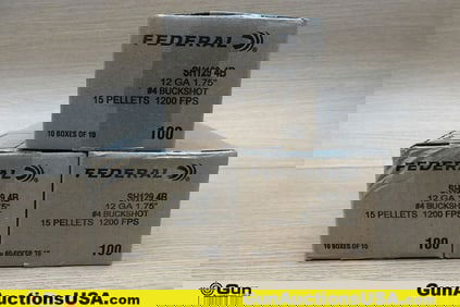 Federal 12 Ga. MINI SHELLS Ammo . 300 Rds of 1 3/4, 4 BUCK MINI SHELLS. . (77526) (GSCV26)
