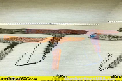Cowboy Rigs. Very Good. Two Western Cowboy Action Rigs Features, Single Right-Hand Holster, Tooled