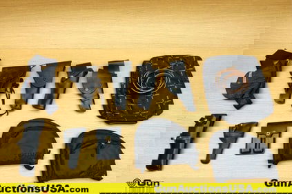 BOLEN, SIGG, S&W, Etc. Holsters, Sling, Pouches. Good Condition. Six Leather Pistol Holsters, One