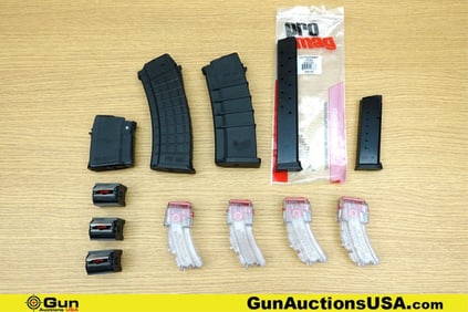 Butler Creek, Pro Mag, Ruger, Etc. .223. .22LR, .22 Caliber, .45 ACP Magazines. Excellent. Twelve