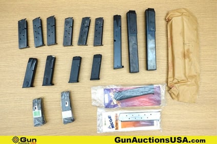 Para-Ordinance, Mec-gar, Etc. 1911, P14, P12, Etc. .45 ACP, 9mm .40 S&W Magazines. Very Good. 18