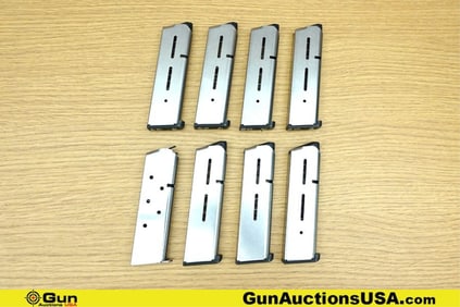 .45 ACP Magazines . Very Good. 8 Mags in Total; Seven Wilson Combat 8 Rd 1911 Steel Mags, and One