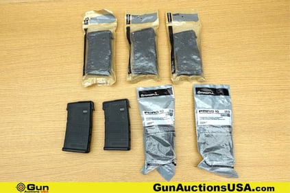 Magpul P MAG .308 Magazines. Very Good. Seven Magazines in Total; Five 20 Rd Polymer Mags and Two 10
