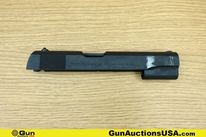 Colt 1911 .45 ACP Gun Part. Good Condition. One Parkerized 1911 A1 Slide with Front and Rear