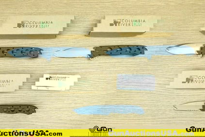 CRKT Knives. Like New. Three Folding Knives; One M21-04 Knife. One M16-13 Knife with Papers. And One