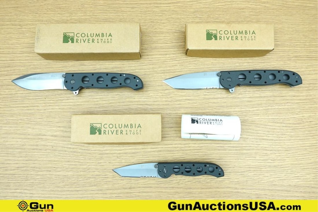 CRKT Knives. Like New. Three Folding Knives; One M21-04 Knife. One M16-13 Knife with Papers. And One: CRKT Knives. Like New. Three Folding Knives; One M21-04 Knife. One M16-13 Knife with Papers. And One M16-14 Knife with Papers. All in Original Box's. . (77047) (GSCA42)