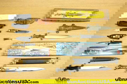 Fallkniven, Gerber, Etc. Knives, Sword. Good Condition. One Gerber MK1 Boot Knife and Four Assorted