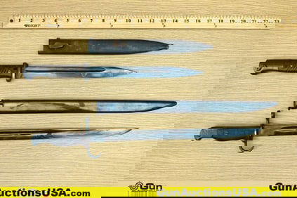 Holster, Etc. M1907, K98 Bayonets. Good Condition. One German K98 Bayonet, with 15.25" Overall