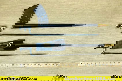 Unknown Bayonet, Etc. . Very Good. One Replica 1853 Enfield Bayonet, Scabbard and Frog and One