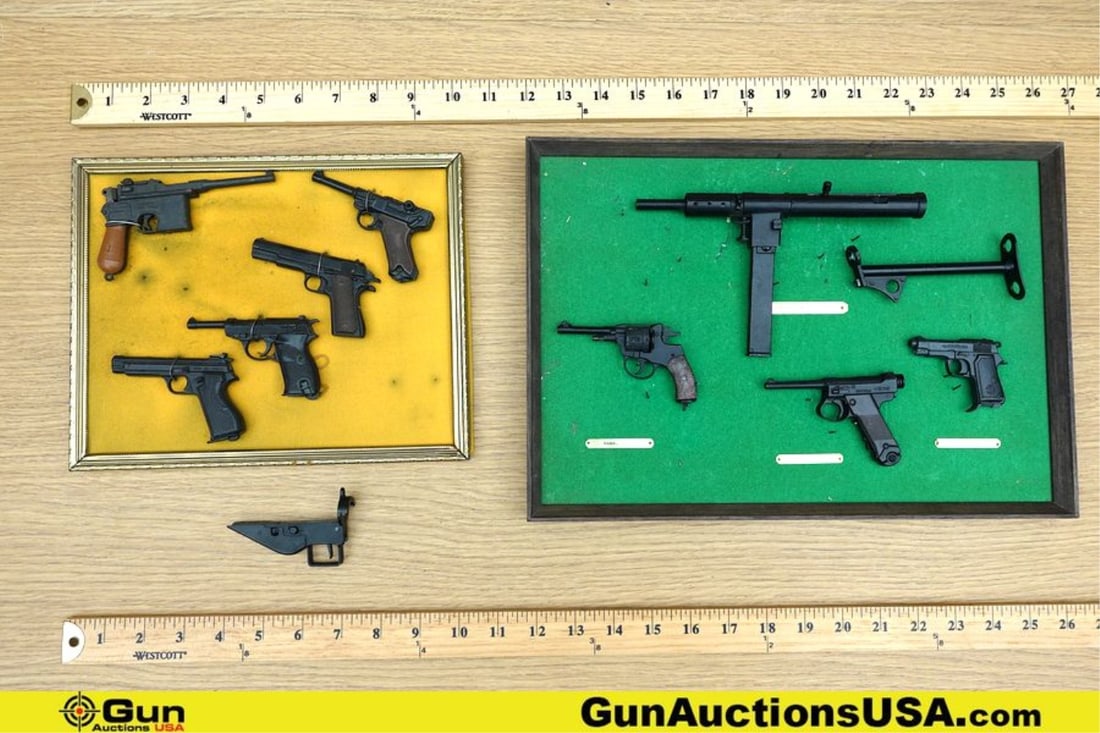 Models of Miniature Replicas , Toys. Very Good. Three- Miniature Old West , Etc. . Good Condition.: Models of Miniature Replicas , Toys. Very Good. Three- Miniature Old West , Etc. . Good Condition. One Hang Display with Five Miniature Firearms and. One Hang Display with Four Miniature Firearms. Mos