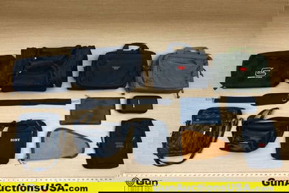 Glock, Wakeda, Etc. Gun Cases, Range Bags. Very Good. Ten Assorted Range Bags, Pouches, and Soft