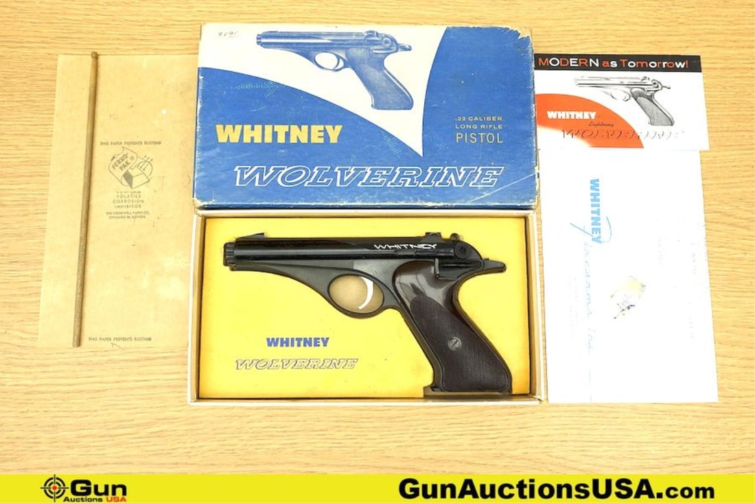 WHITNEY WOLVERINE .22 LR RARE AND COLLECTIBLE Pistol. Very Good. 4.5" Barrel. Shiny Bore, Tight