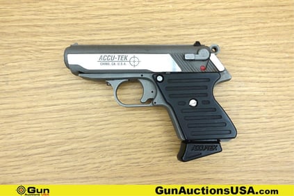 ACCU-TEK AT-380 .380 AUTO Pistol. Good condition, Normal Handling Marks, Scattered Spotting and/or