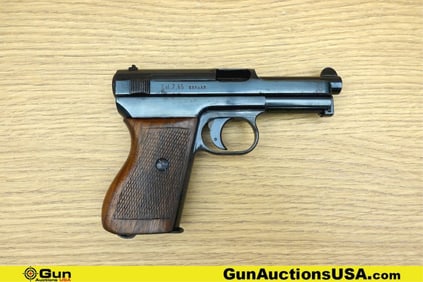 MAUSER-WERKE AG OBERNDORF A.N. 1914 7.65 MATCHING NUMBERS PISTOL. Good condition, Normal Handling