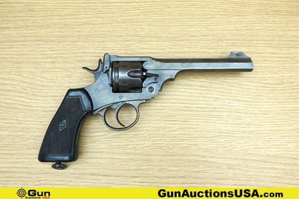 WEBLEY MARK VI .455 WEBLEY MATCHING NUMBERS Revolver. Good Condition. 6" Barrel. Shiny Bore, Tight