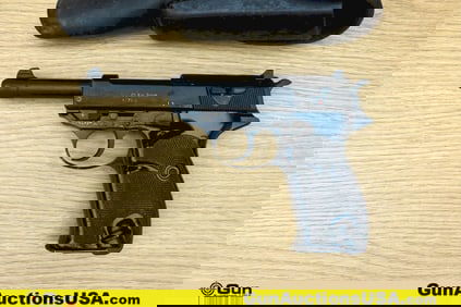 Walther P1 9mm Pistol. Very Good. 5" Barrel. Shiny Bore, Tight Action Semi Auto Features Checkered