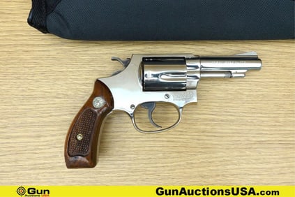 S&W 36 .38 SPECIAL Revolver. Very Good. 3" Barrel. Shiny Bore, Tight Action Features a Checkered