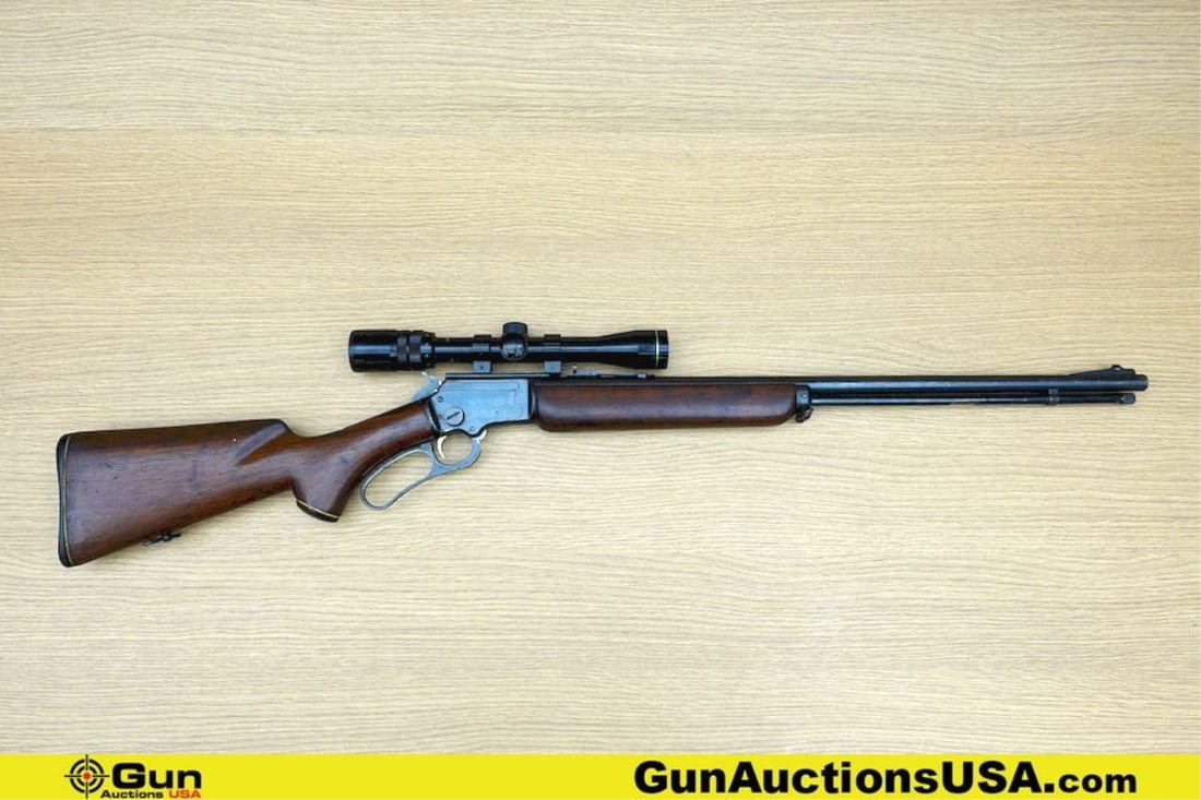 MARLIN 39A .22 S-L-LR Rifle. Good condition, Normal Handling Marks, Scattered Spotting and/or: MARLIN 39A .22 S-L-LR Rifle. Good condition, Normal Handling Marks, Scattered Spotting and/or Pitting. 24" Barrel. Shiny Bore, Tight Action Lever Action Features Straight Grained Walnut Stock and Fore