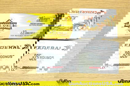 ARMSCOR, Winchester, Federal .22LR Ammo. Approx. 1390 Rds Assorted .22LR. (77928) (GSCU36)