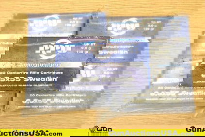 PPU 6.5x55 SWED Ammo. Approx. 180 Rds. . (77961) (GSCU90)