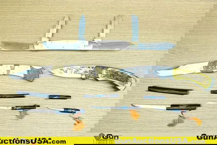 Frost Cutlery, Etc. Knives, Letter Openers. Good Condition. Three Oversized Folding Knives and Three