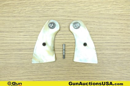 Colt Model 38 Grips. Good Condition. One Set of Colt Officer's Model 38 GORGEOUS VINTAGE Mother of